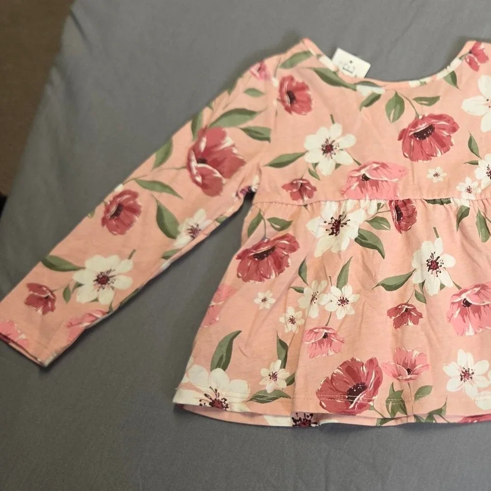 Pink Floral Babydoll Top